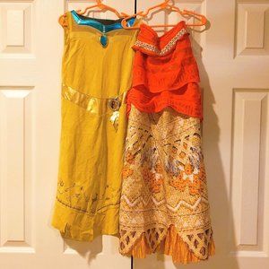 Disney Princess Dress Up Costumes (Moana and Pocahontas)